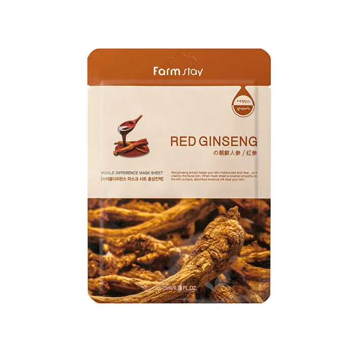 Farmstay Visible Difference Mask Sheet Red Ginseng 23ml