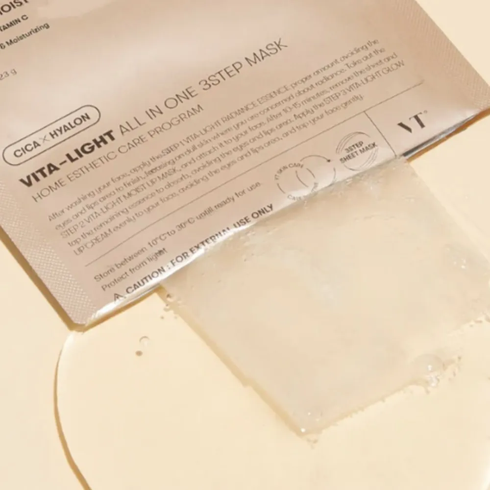 VT Cosmetics Vita-Light All In One 3Step Mask 1.5g + 23g + 1.5g