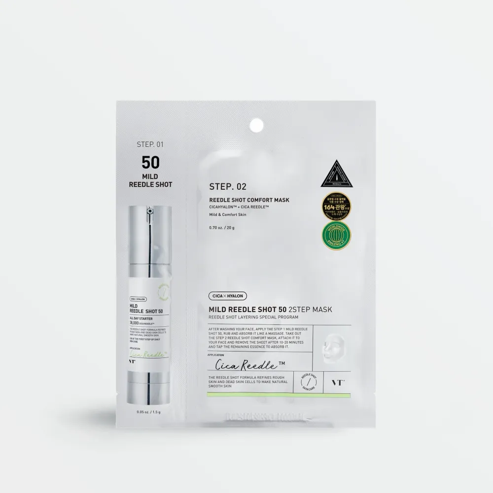 VT Cosmetics Mild Reedle Shot 50 2Step Mask 1.5g + 20g