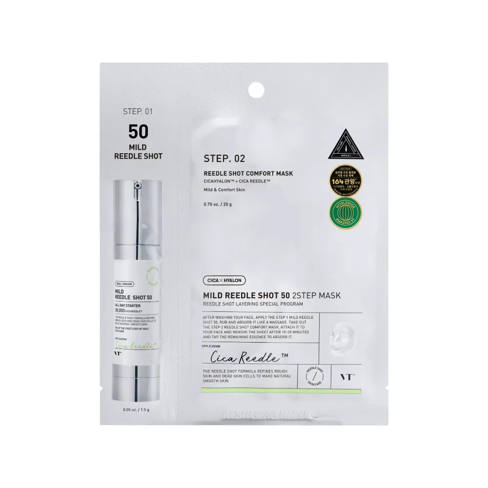 VT Cosmetics Mild Reedle Shot 50 2Step Mask 1.5g + 20g