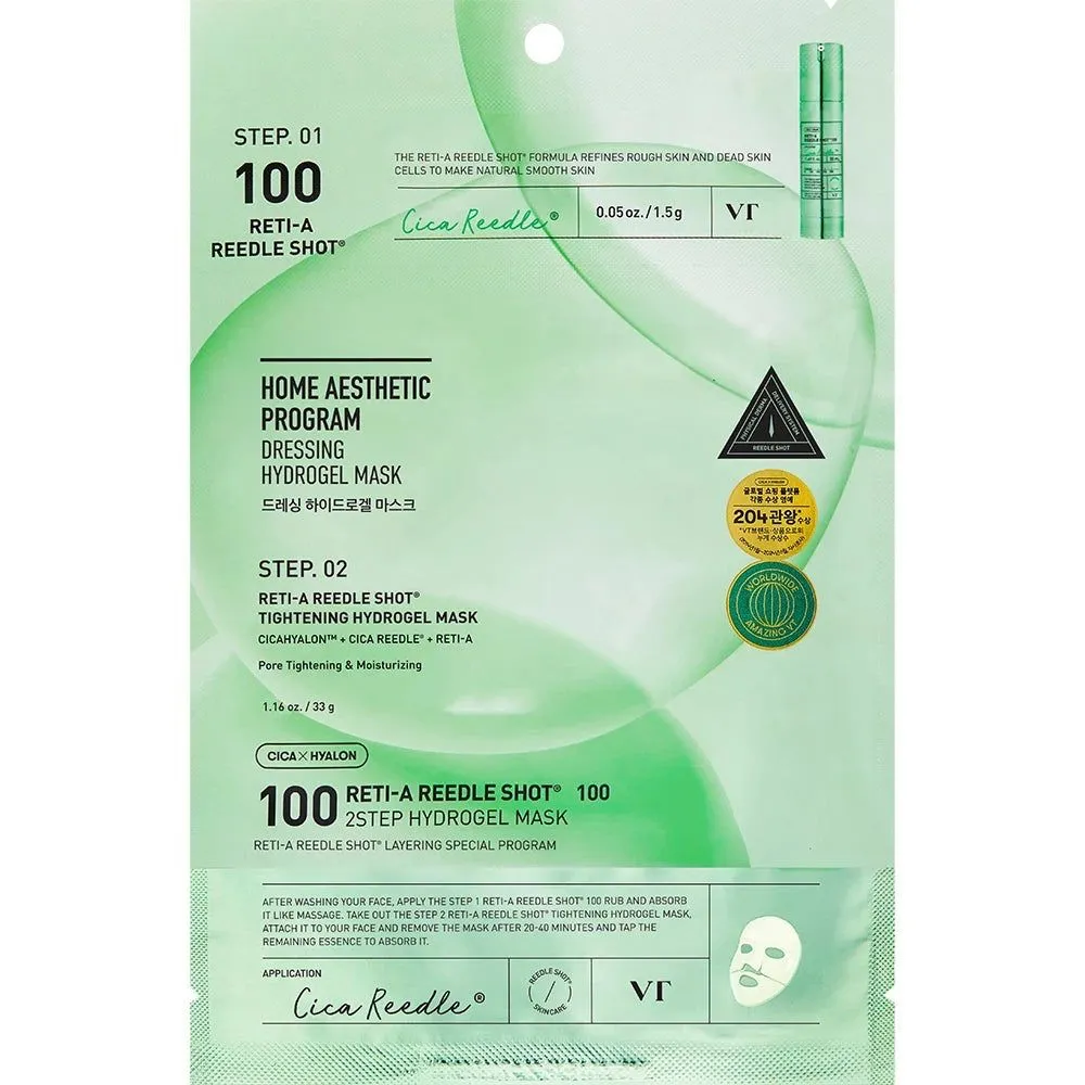 VT Cosmetics Reti-A Reedle Shot 100 2Step Hydrogel Mask 1.5g + 33g