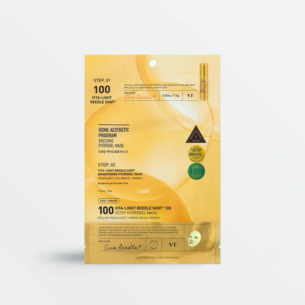 VT Cosmetics Vita-Light Reedle Shot 100 2Step Hydrogel Mask 1.5g + 33g