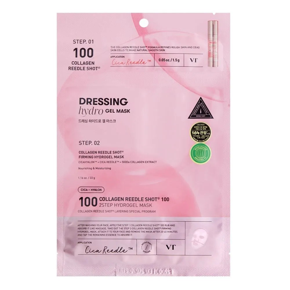 VT Cosmetics Collagen Reedle Shot 100 2Step Hydrogel Mask 1.5g + 33g