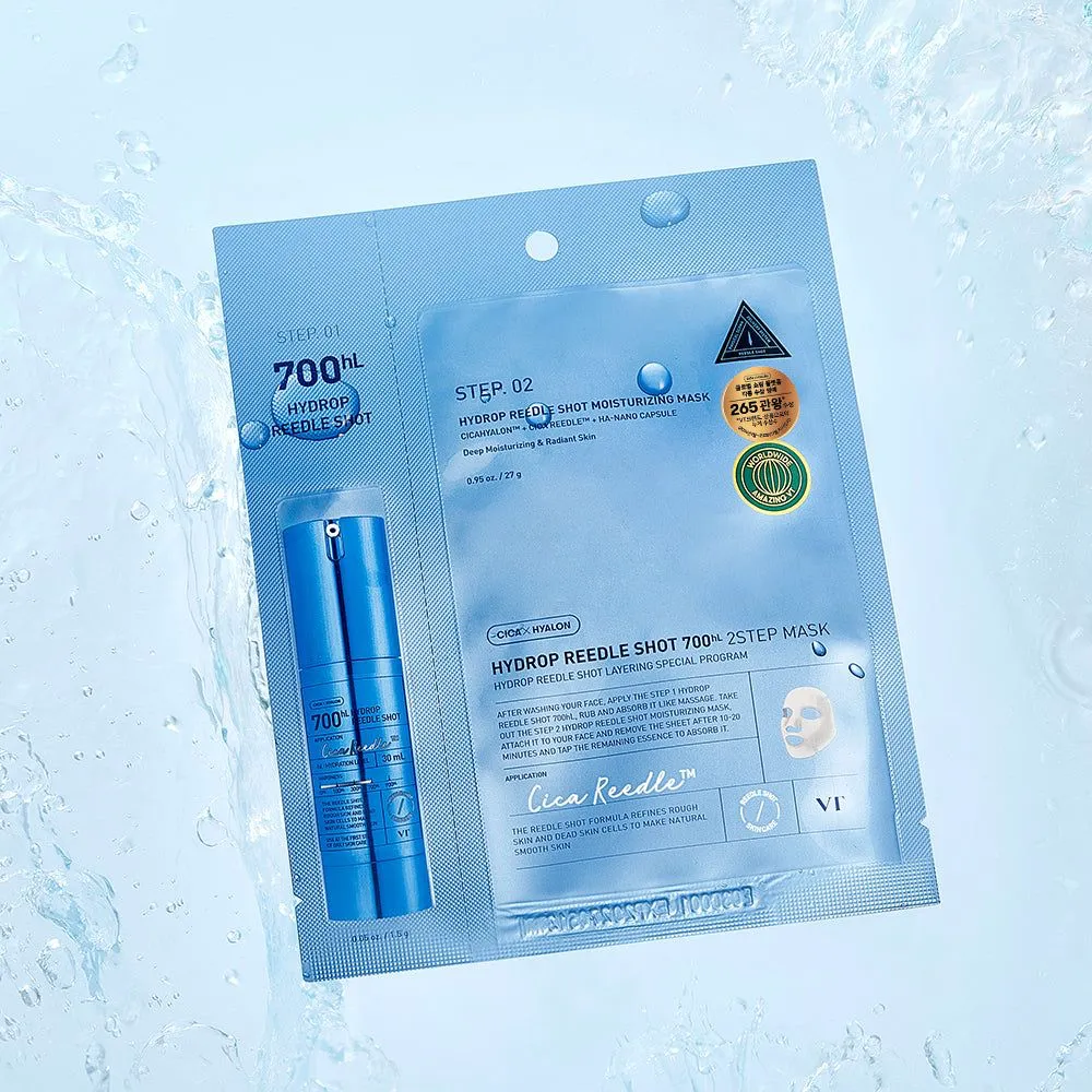 VT Cosmetics Hydrop Reedle Shot 700hL 2Step Mask 1.5g + 27g