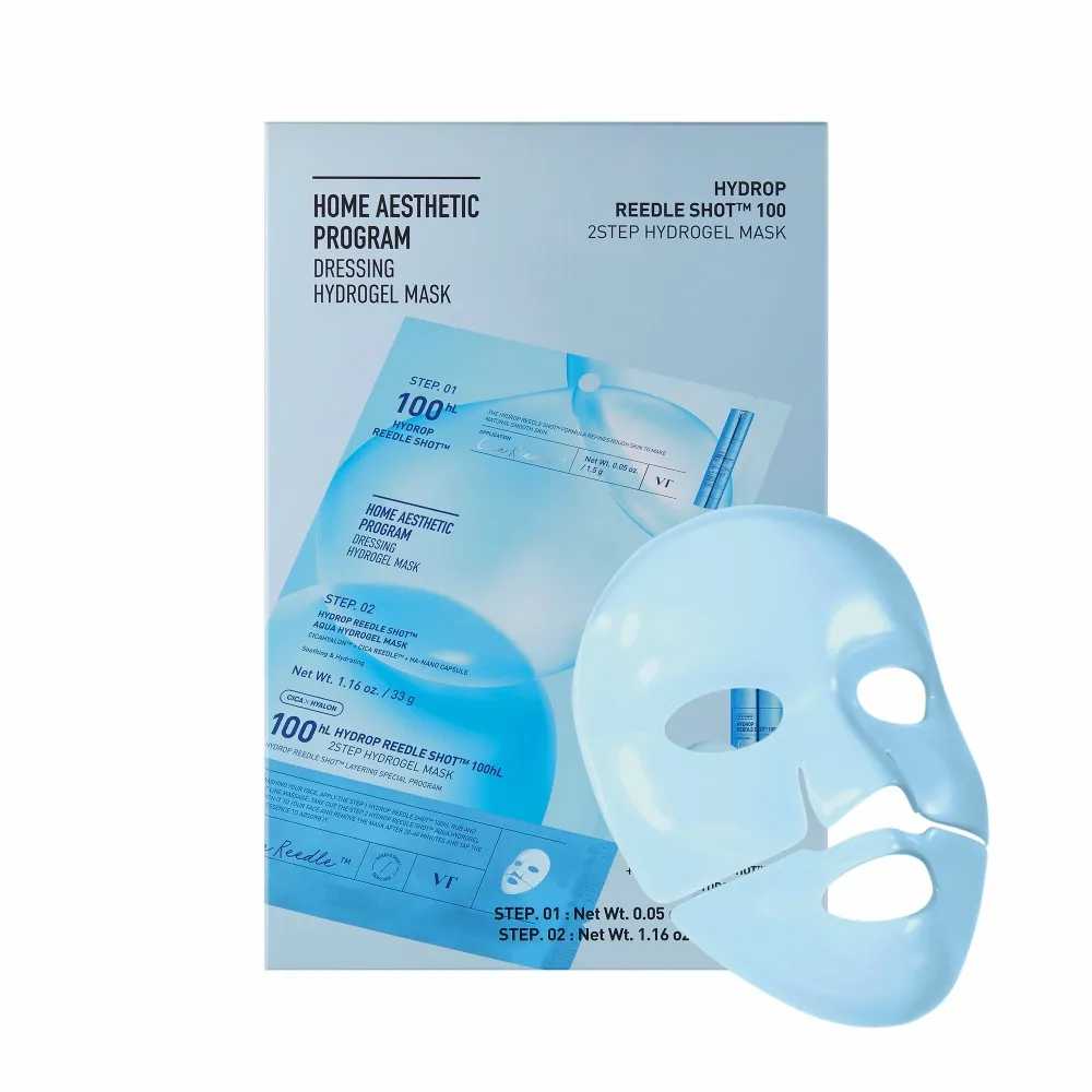VT Cosmetics Hydrop Reedle Shot 100hL 2Step Hydrogel Mask 4 x (1.5g + 33g)