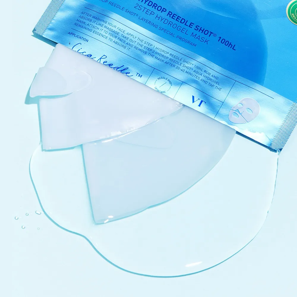 VT Cosmetics Hydrop Reedle Shot 100hL 2Step Hydrogel Mask 4 x (1.5g + 33g)