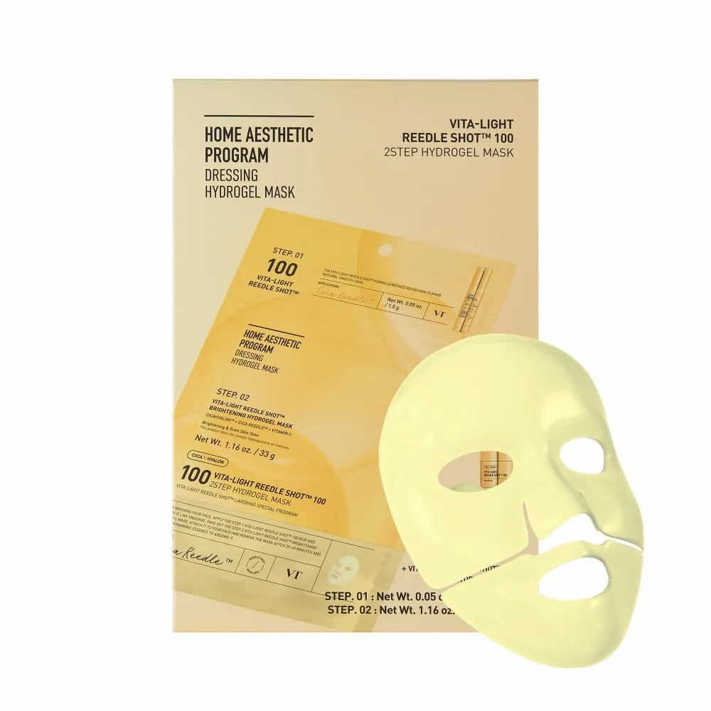 VT Cosmetics Vita-Light Reedle Shot 100 2Step Hydrogel Mask 4 x (1.5g + 33g)