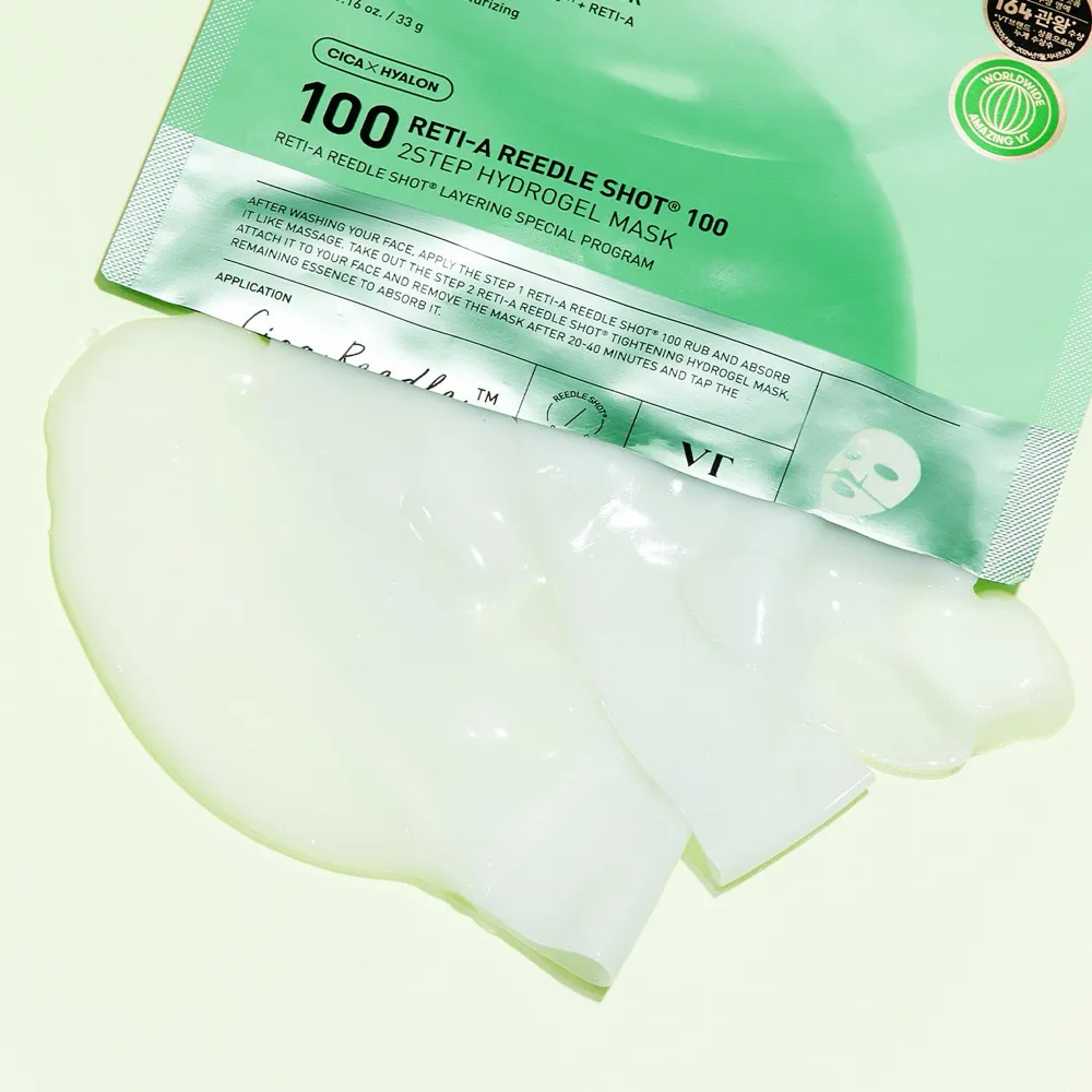 VT Cosmetics Reti-A Reedle Shot 100 2Step Hydrogel Mask 4 x (1.5g + 33g)