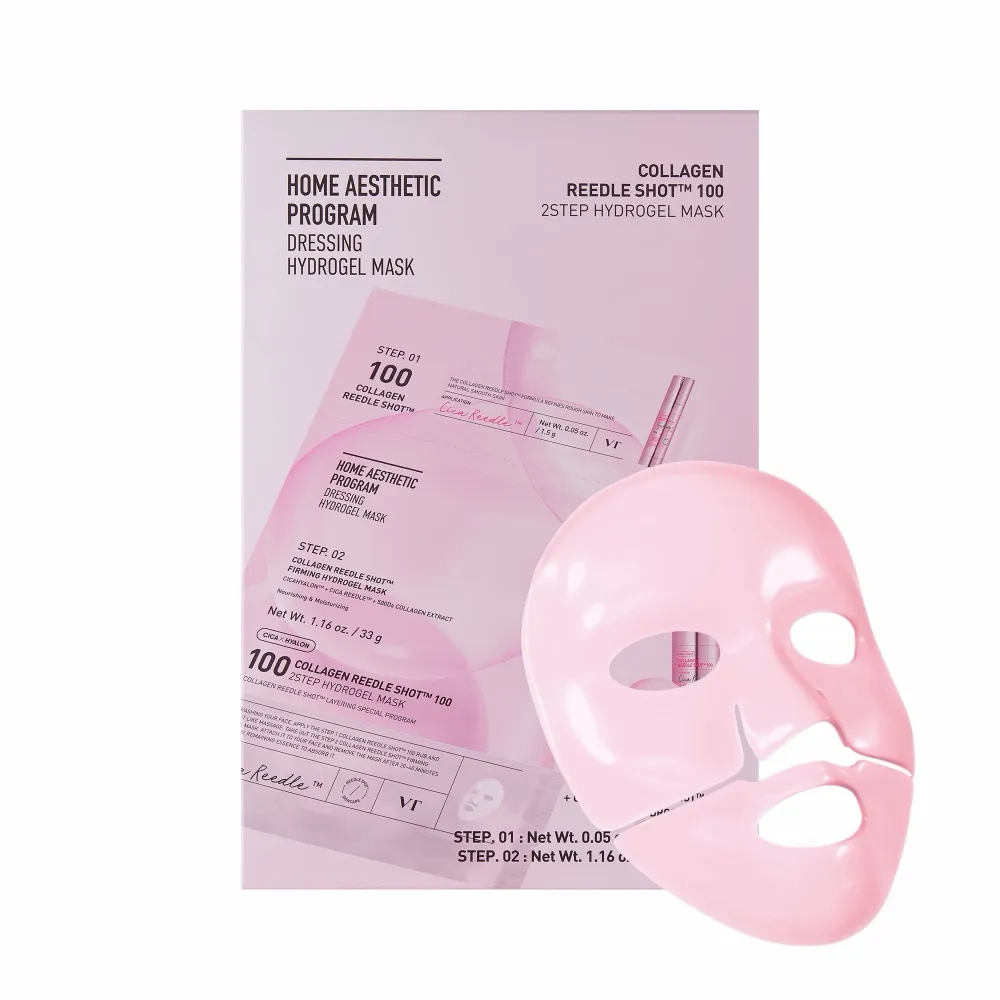 VT Cosmetics Collagen Reedle Shot 100 2Step Hydrogel Mask 4 x (1.5g + 33g)