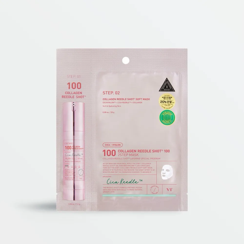 VT Cosmetics Collagen Reedle Shot 100 2Step Mask 1.5g + 25g