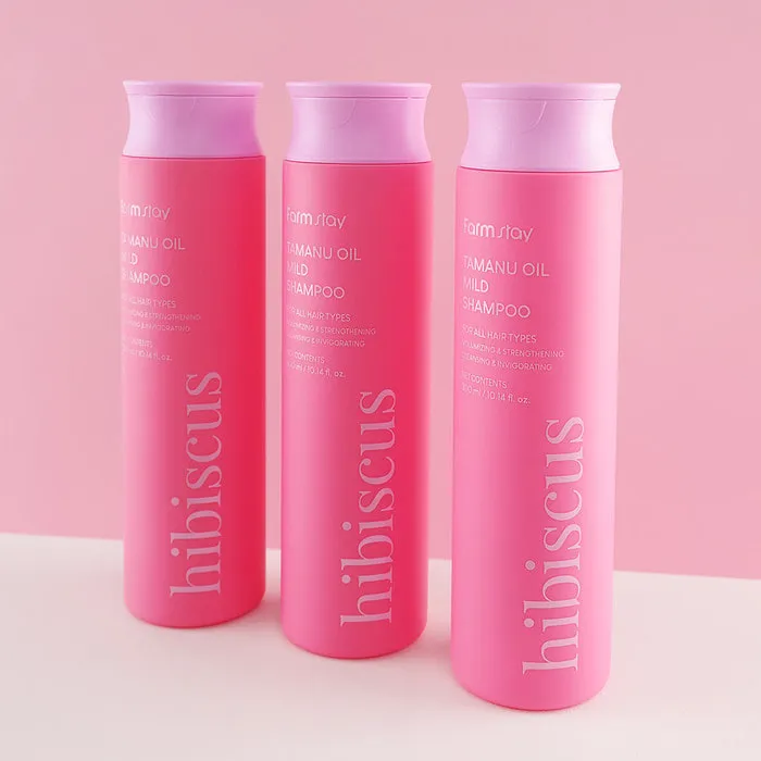 Farmstay Tamanu Oil Mild Shampoo Hibiscus 300ml