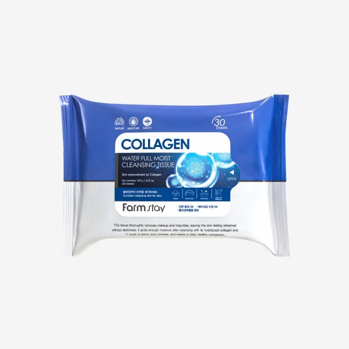 Farmstay Collagen Water Full Moist Cleansing Tissue (30 sheets)