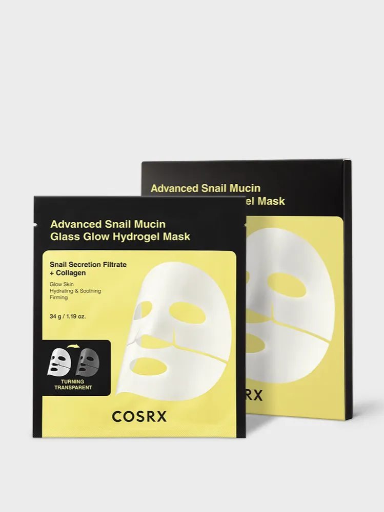 COSRX Advanced Snail Mucin Glass Glow Hydrogel Mask (3 x 34g)