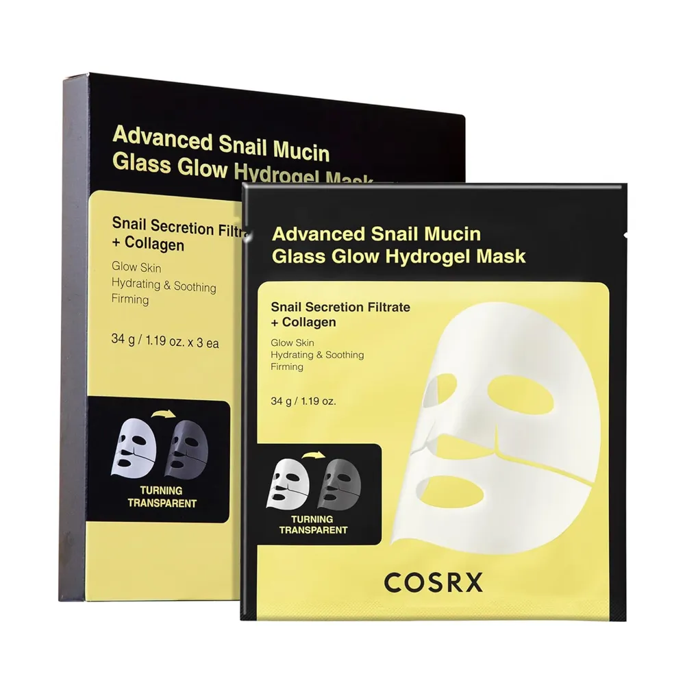 COSRX Advanced Snail Mucin Glass Glow Hydrogel Mask (3 x 34g)