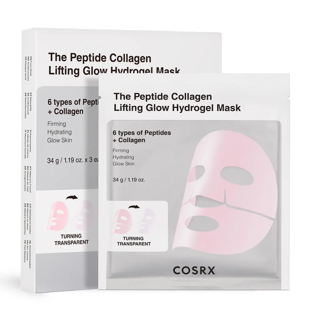 COSRX The Peptide Collagen Lifting Glow Hydrogel Mask (3 x 34g)
