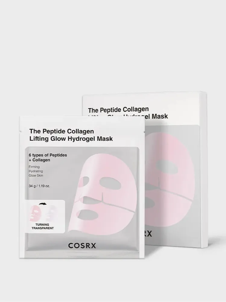 COSRX The Peptide Collagen Lifting Glow Hydrogel Mask (3 x 34g)
