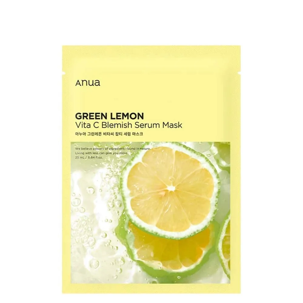 Anua Green Lemon Vita C Blemish Serum Mask 25ml