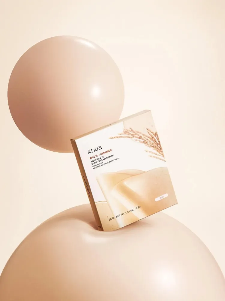Anua Rice 70 Glow Collagen Mask 4 x 38g