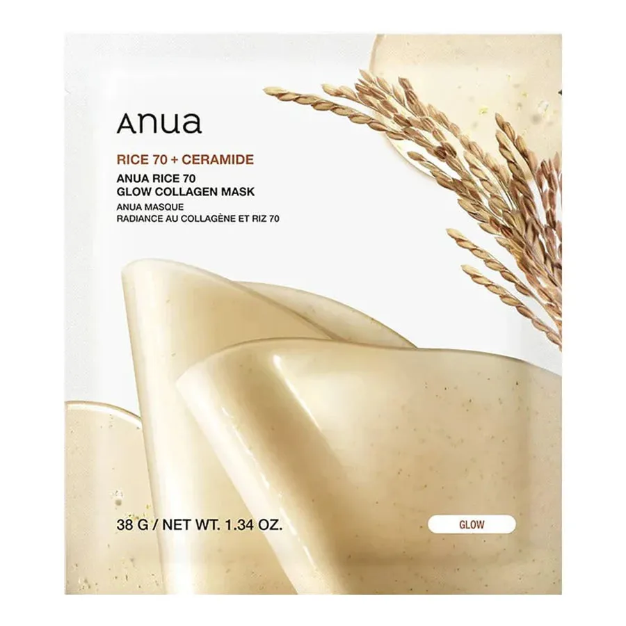 Anua Rice 70 Glow Collagen Mask 38g