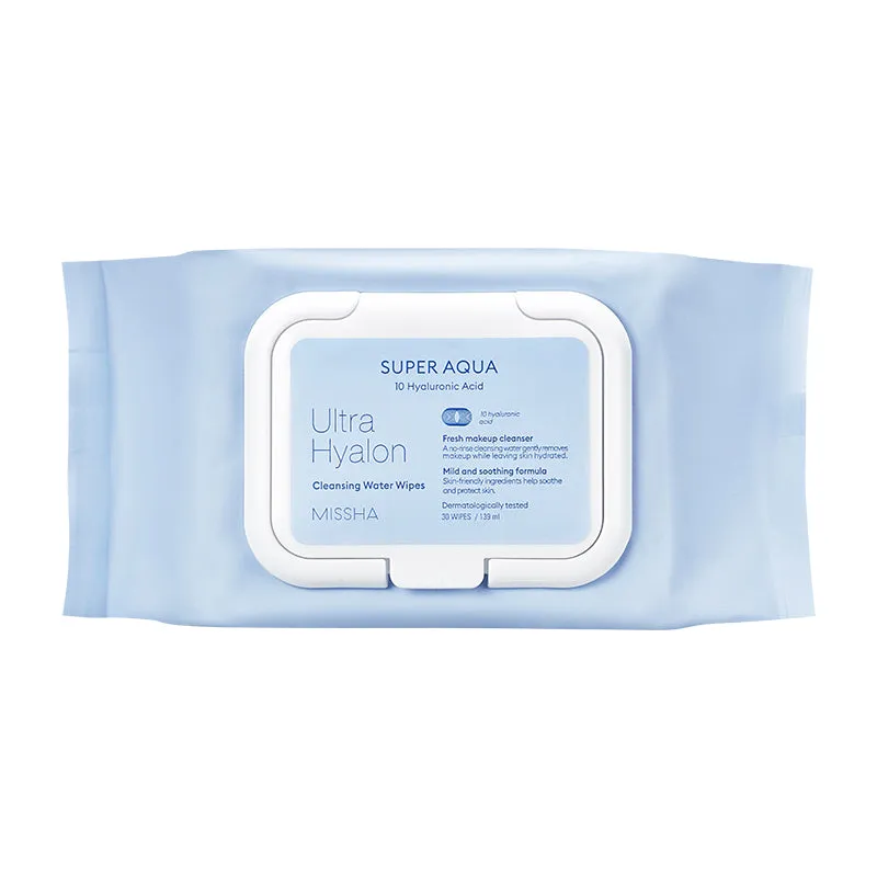 MISSHA Super Aqua Ultra Hyalron Cleansing Water Wipes 139ml