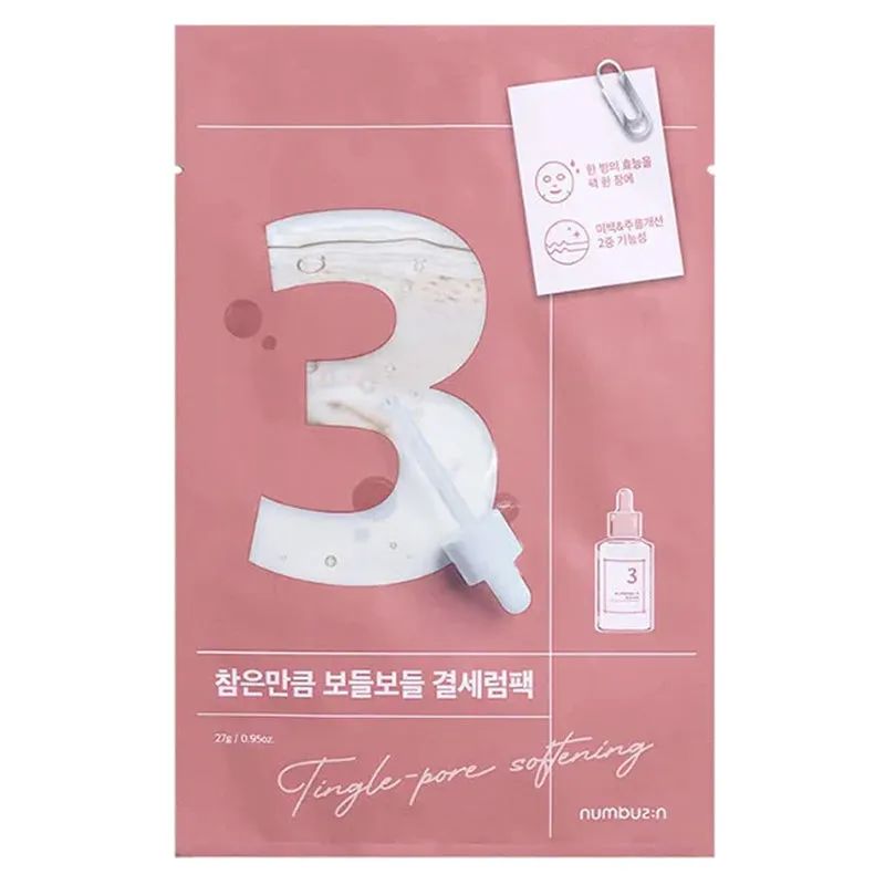 numbuzin No.3 Tingle-Pore Softening Sheet Mask 27g