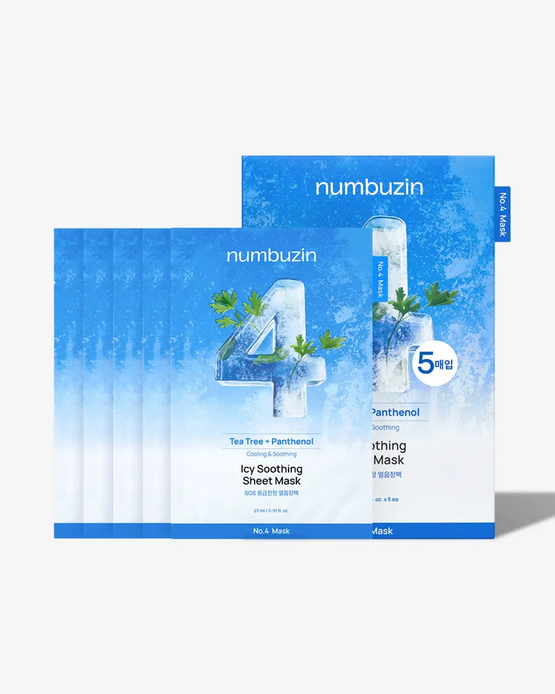 numbuzin No.4 Icy Soothing Sheet Mask 5 x 27g