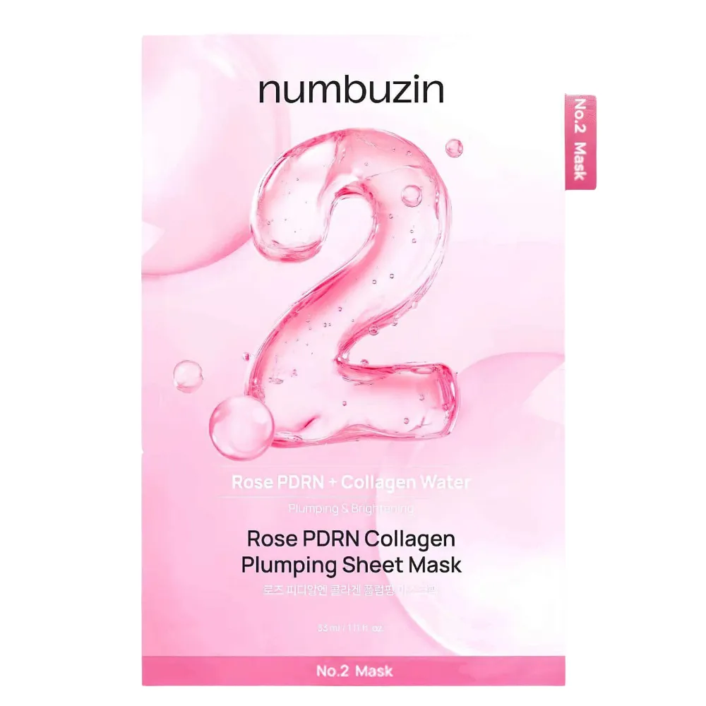 numbuzin No.2 Rose PDRN Collagen Plumping Sheet Mask 5 x 33ml
