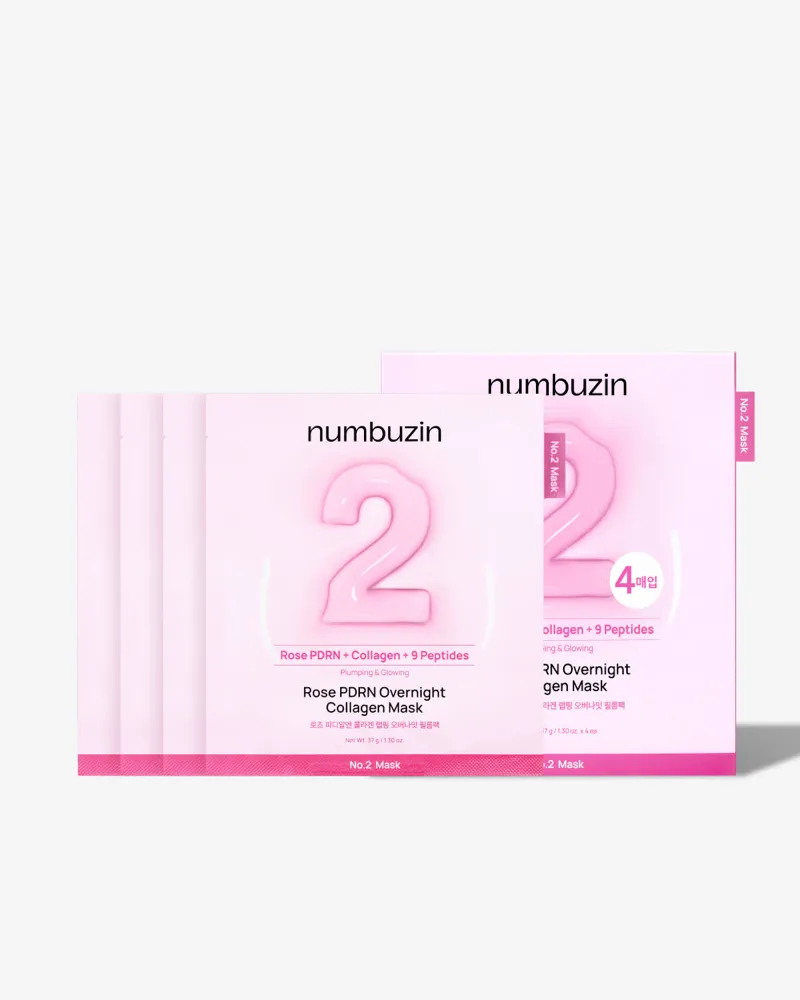 numbuzin No.2 Rose PDRN Overnight Collagen Mask 4 x 37g