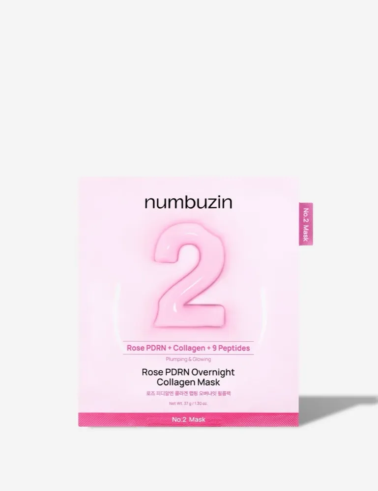 numbuzin No.2 Rose PDRN Overnight Collagen Mask 4 x 37g