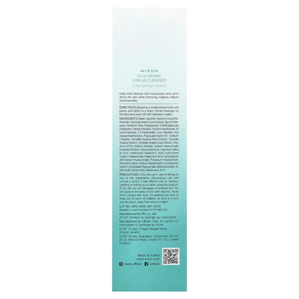 Mizon Cicaluronic Low pH Cleanser 120ml