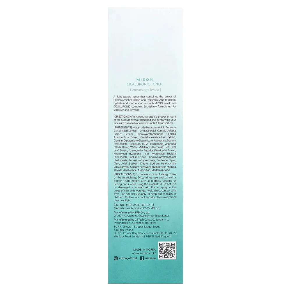 Mizon Cicaluronic Toner 150ml