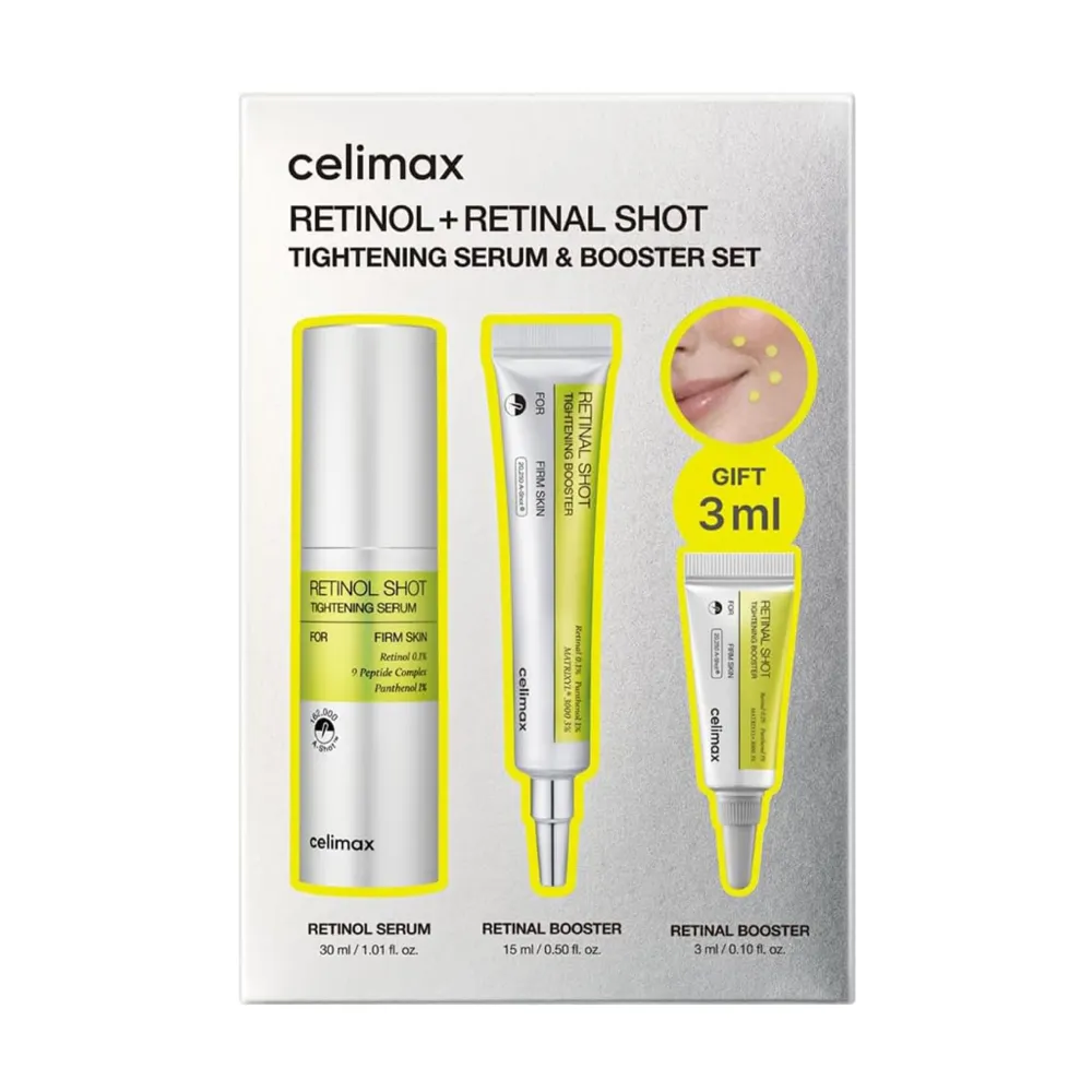 Celimax The Vita-A Retinol + Retinal Shot Tightening Serum & Booster Set 30ml + 15ml + 3ml