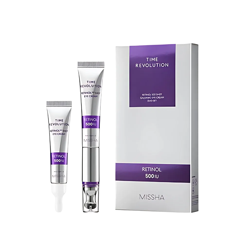 MISSHA Time Revolution Retinol 500 Shot Galvanic Eye Cream Duo Set 15ml + 15ml