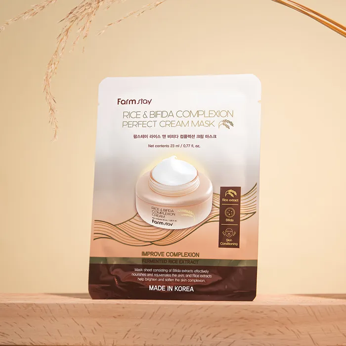 Farmstay Rice & Bifida Complexion Perfect Cream Mask 23ml
