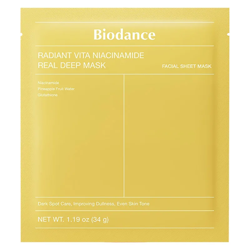 Biodance Radiant Vita Niacinamide Real Deep Mask 34g