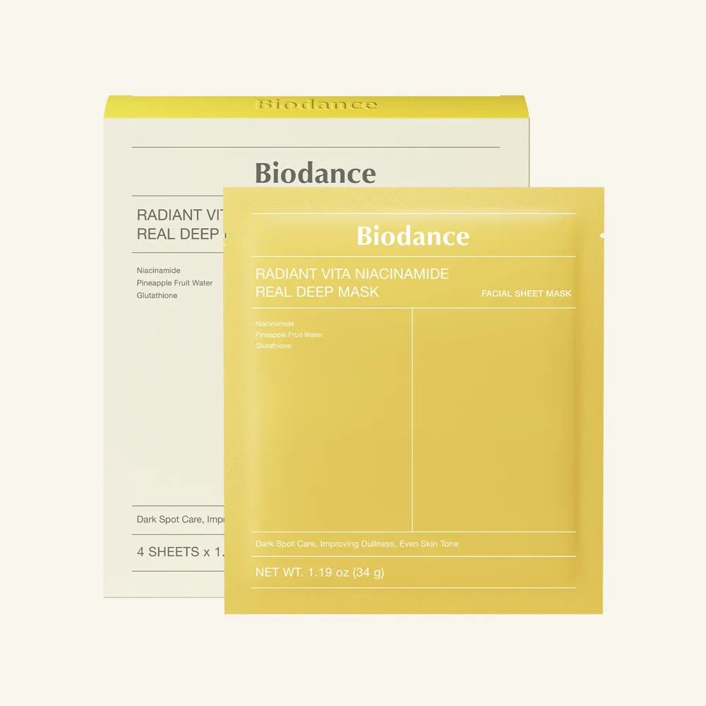 Biodance Radiant Vita Niacinamide Real Deep Mask 4x34g