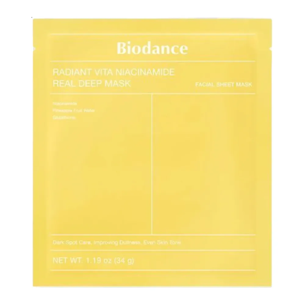 Biodance Radiant Vita Niacinamide Real Deep Mask 4x34g