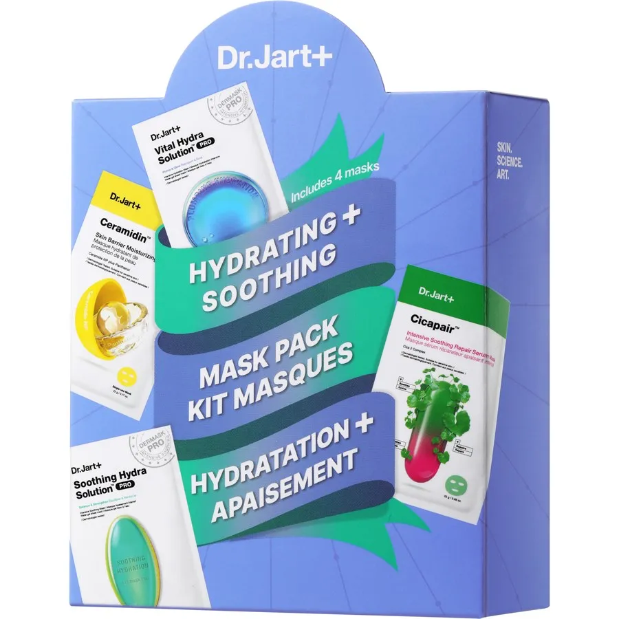 Dr. Jart Hydrating + Soothing Mask Kit 26g + 26g + 25g + 22g